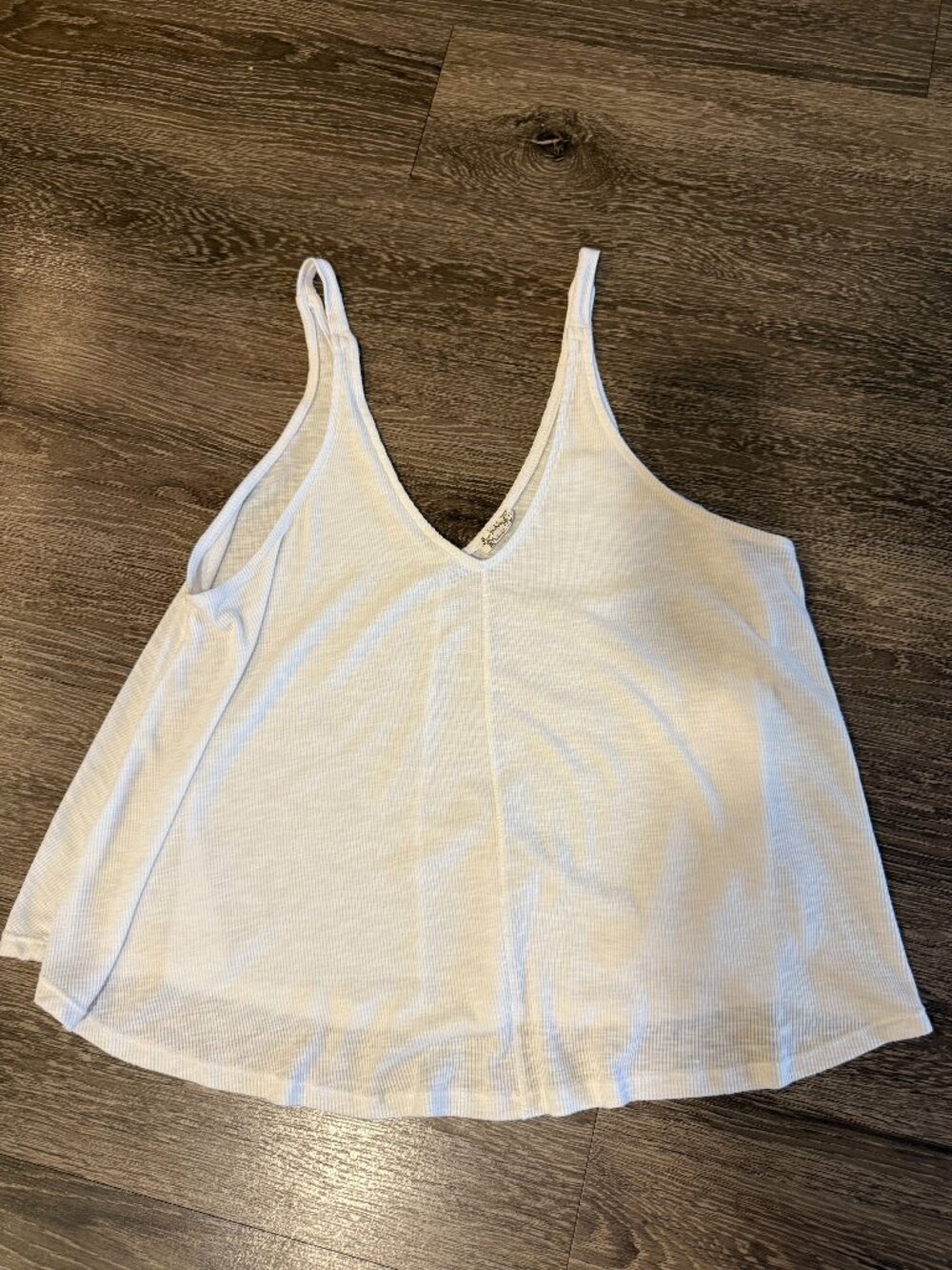 Free People Movement White, Ribbed, Flowy Tank, Size M